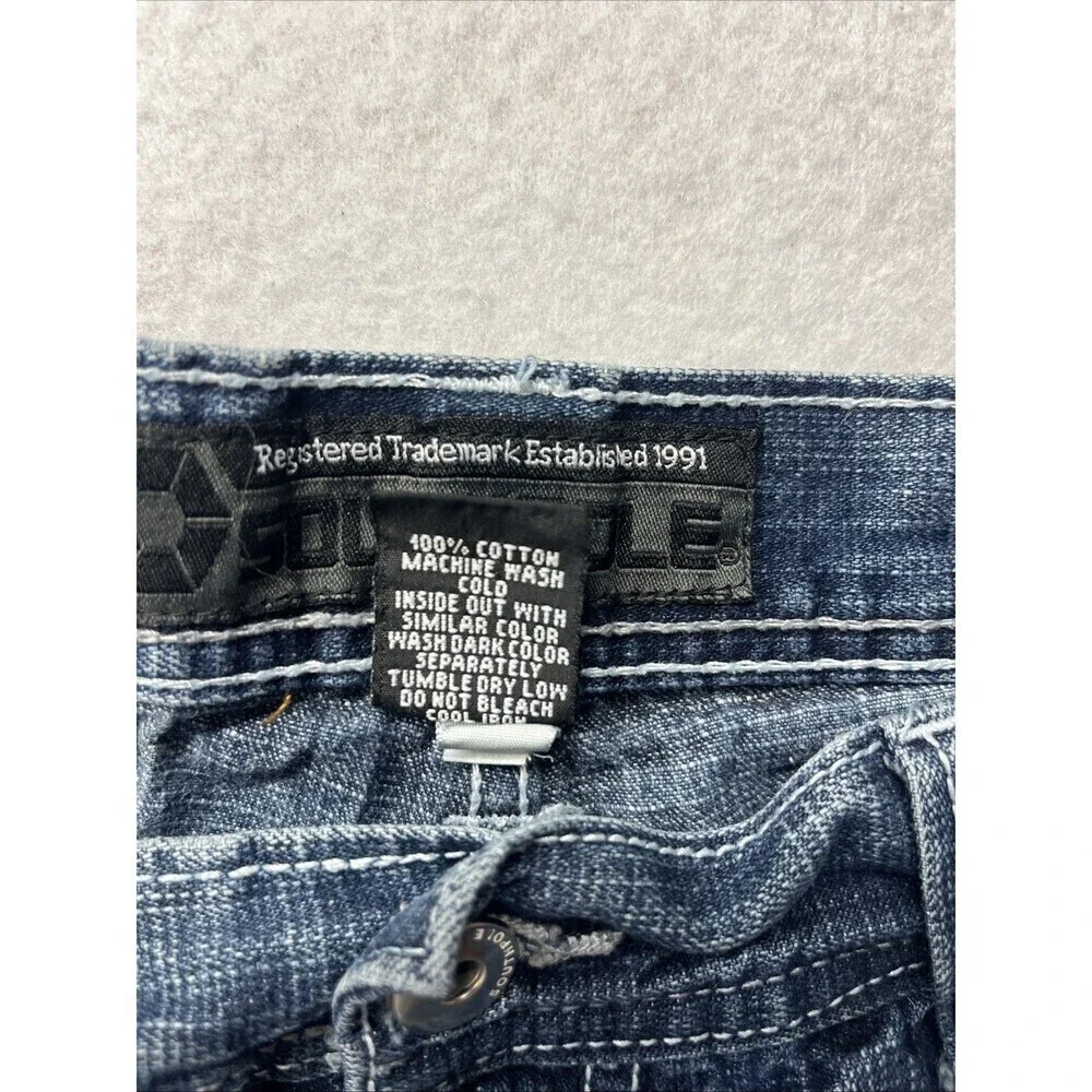 Southpole Jeans Vtg Mens Size 34x30 Faded Dark Wash Y2K Straight Leg Baggy